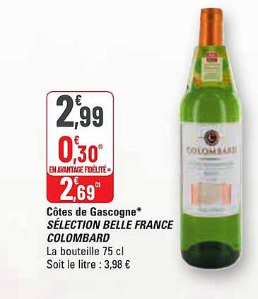 côtes de gascogne sélection belle france colombard