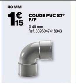 coude pvc 87° f/f