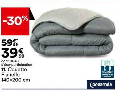 couette flanelle 140x200 cm dreaméa