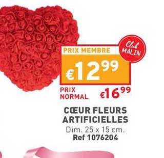 Cœur Fleurs Artificielles