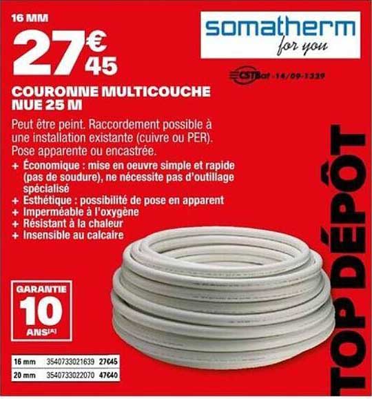 couronne multicouche nue 25 m somatherm