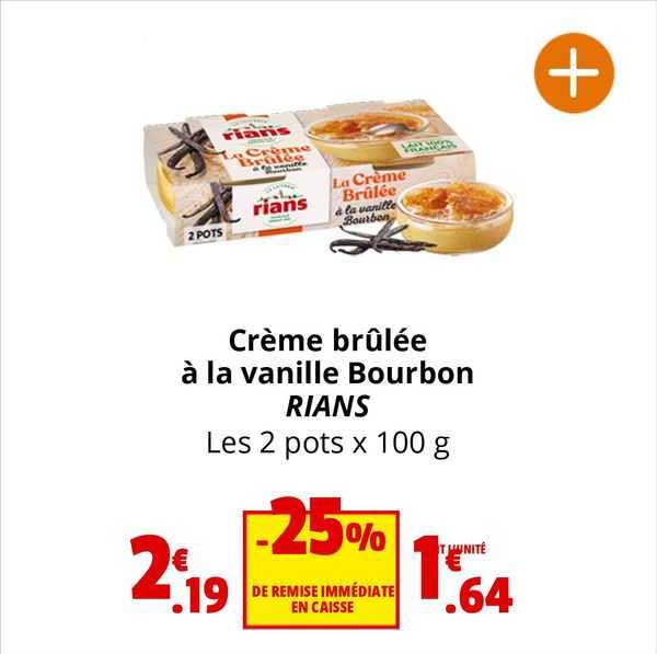 crème brûlée à la vanille bourbon rians