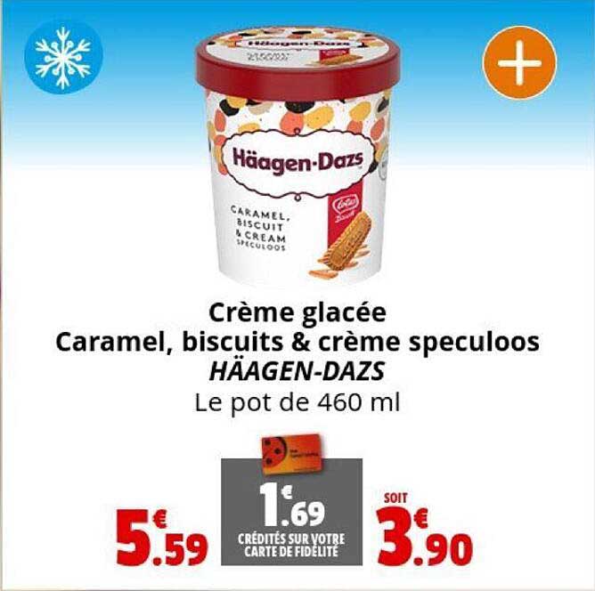 crème glacée caramel, biscuits & crème speculoos häagen-dazs