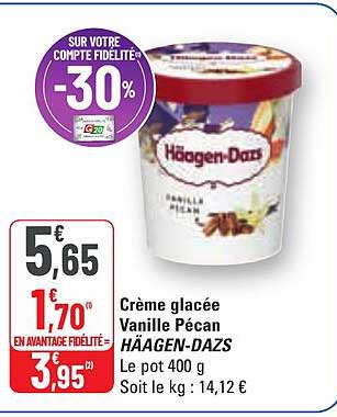 crème glacée vanille pécan häagen-dazs