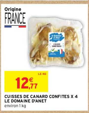 cuisses de canard confites x4 de domaine d'anet