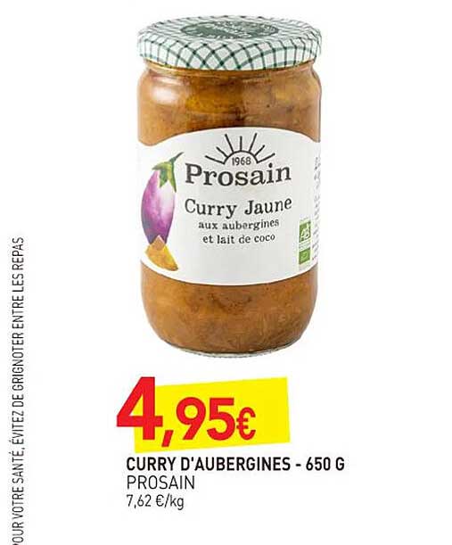 curry d'aubergines prosain - 650 g