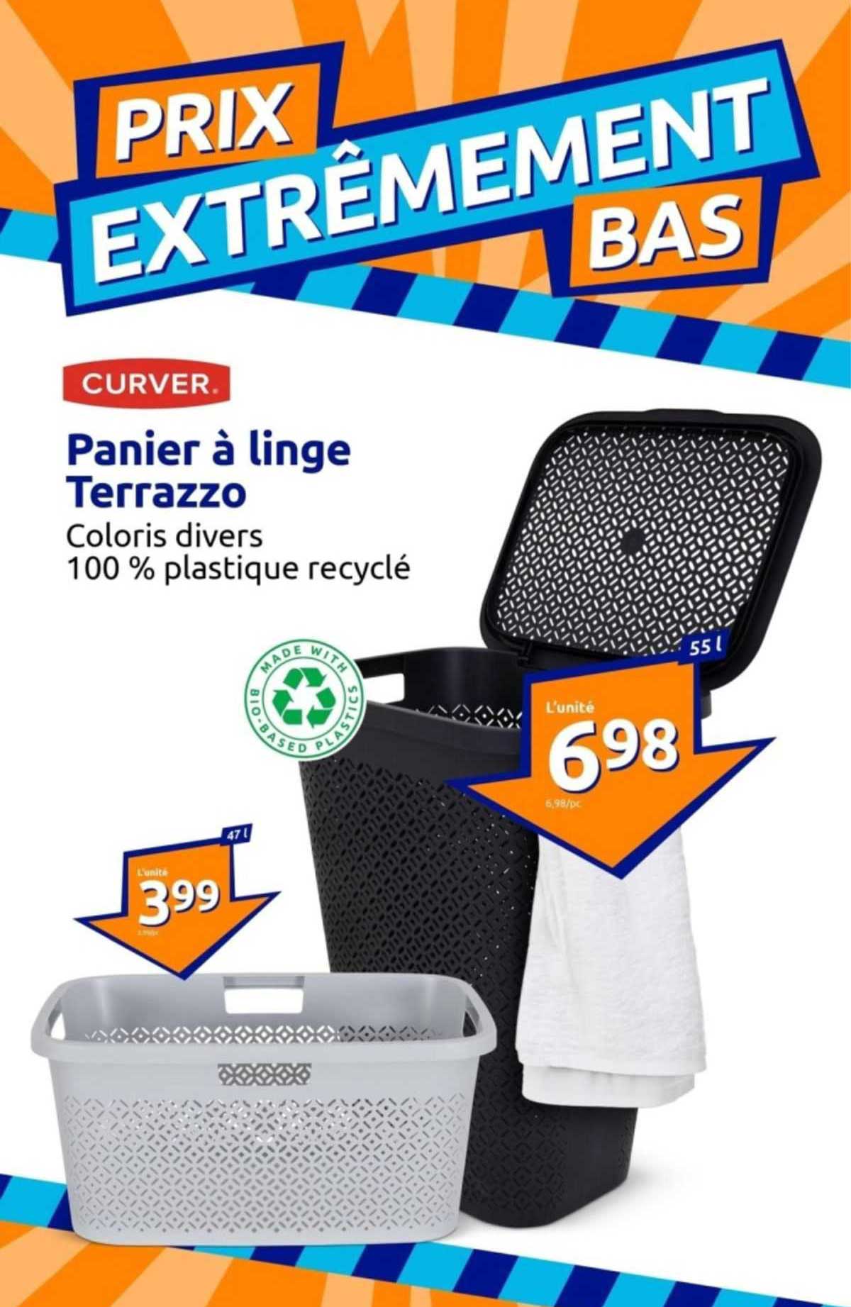 curver panier à linge terrazzo