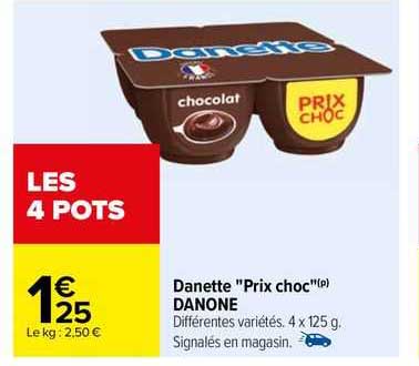 danette "prix choc" danone