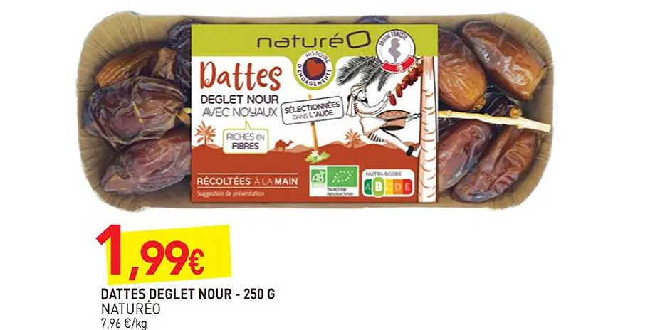 dattes deglet nour naturéo - 250 g