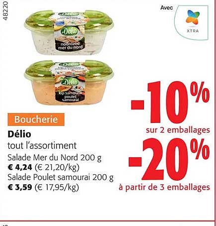 délio tout l'assortiment salade mer du nord
