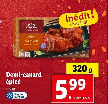 demi-canard épicé vitasia