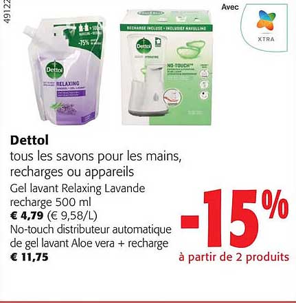 dettol tous les savons pour les mains, recharges ou appareils