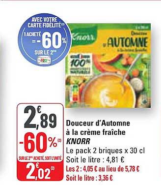 douceur d'automne à la crème fraîche knorr
