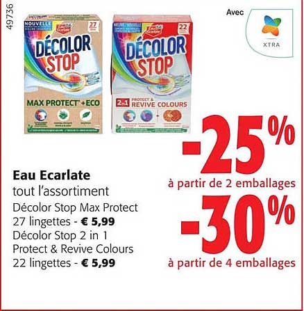 eau ecarlate tout l'assortiment