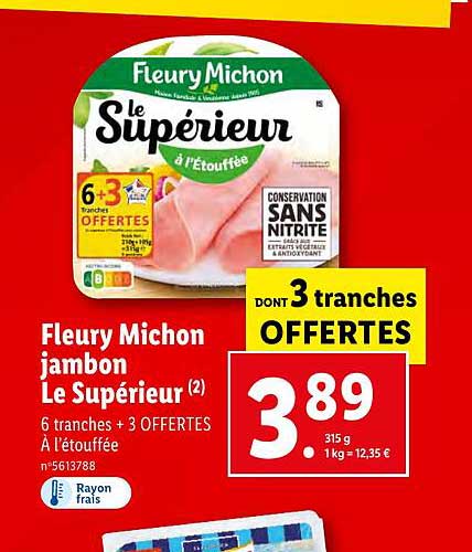 fleury michon jambon le supérieur