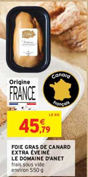 foie gras de canard extra éveiné le domaine d'anet