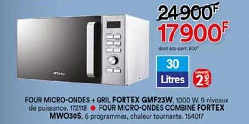 four micro-ondes + gril fortex, four micro-ondes combiné fortex