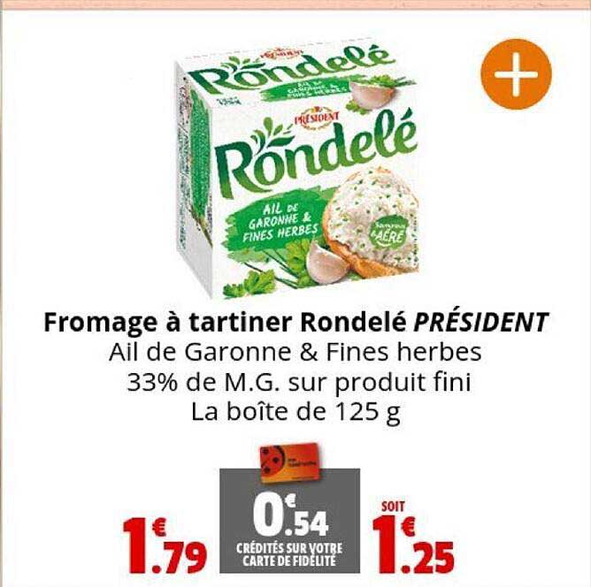 Fromage à Tartiner Rondelé Président