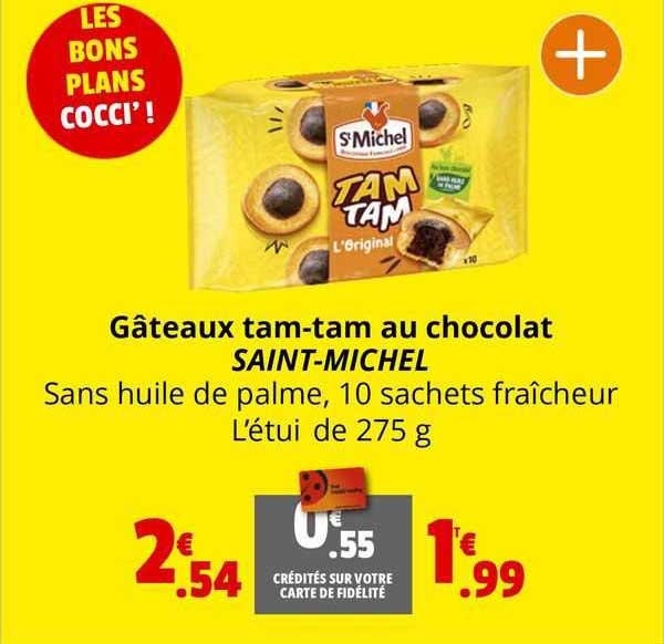 gâteau tam-tam au chocolat saint-michel
