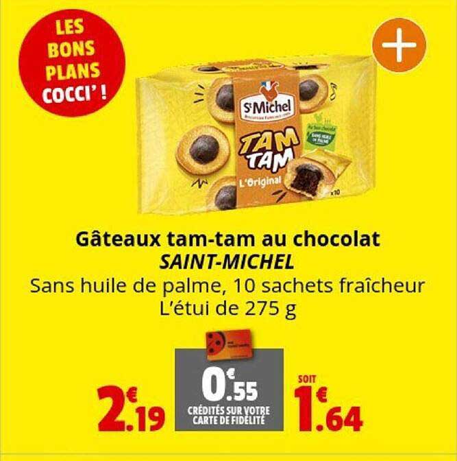 gâteaux tam-tam au chocolat saint-michel