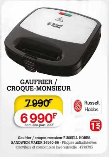gaufrier/croque-monsieur russell hobbs
