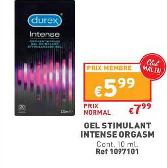 gel stimulant intense orgasm durex