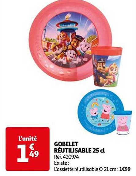 Gobelet Réutilisable 25 Cl