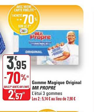 gomme magique original mr propre