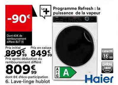 haier lave-linge hublot