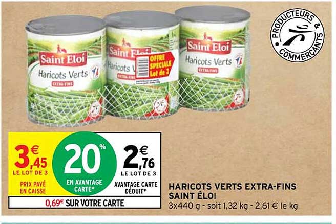 haricots verts extra-fins saint éloi
