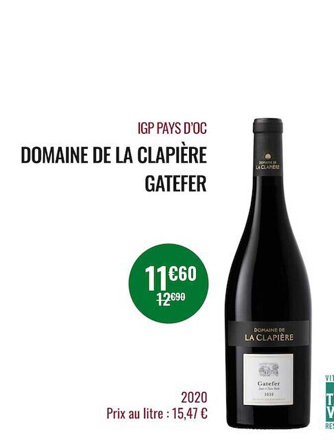 igp pays d'oc domaine de la clapière gatefer