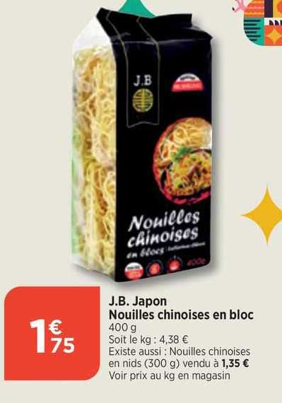 j.b. japon nouilles chinoises en bloc