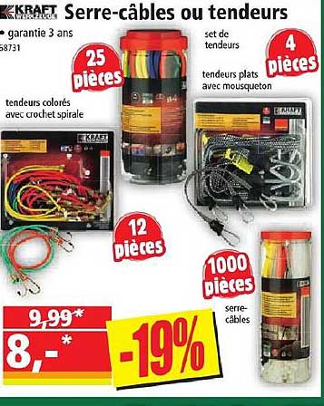kraft serre-câbles ou tendeurs