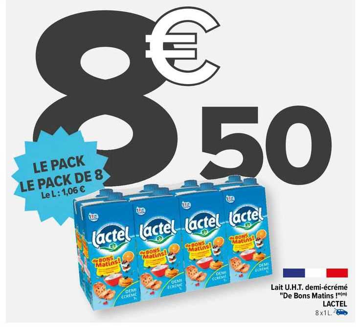 lait u.h.t. demi-écrémé "de bons matins!"