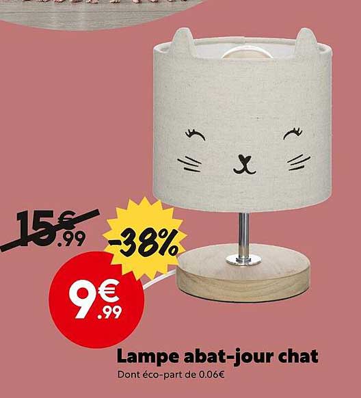 lampe abat-jour chat