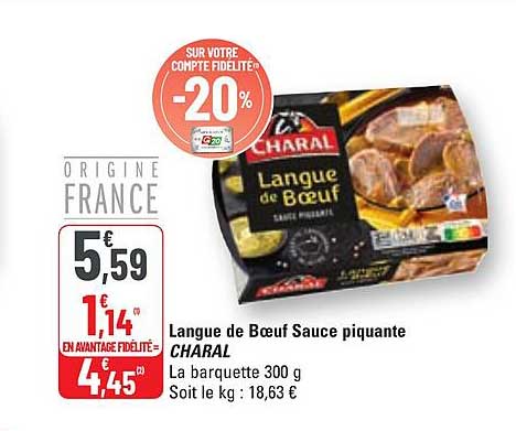 Langue De Boeuf Sauce Piquante Charal