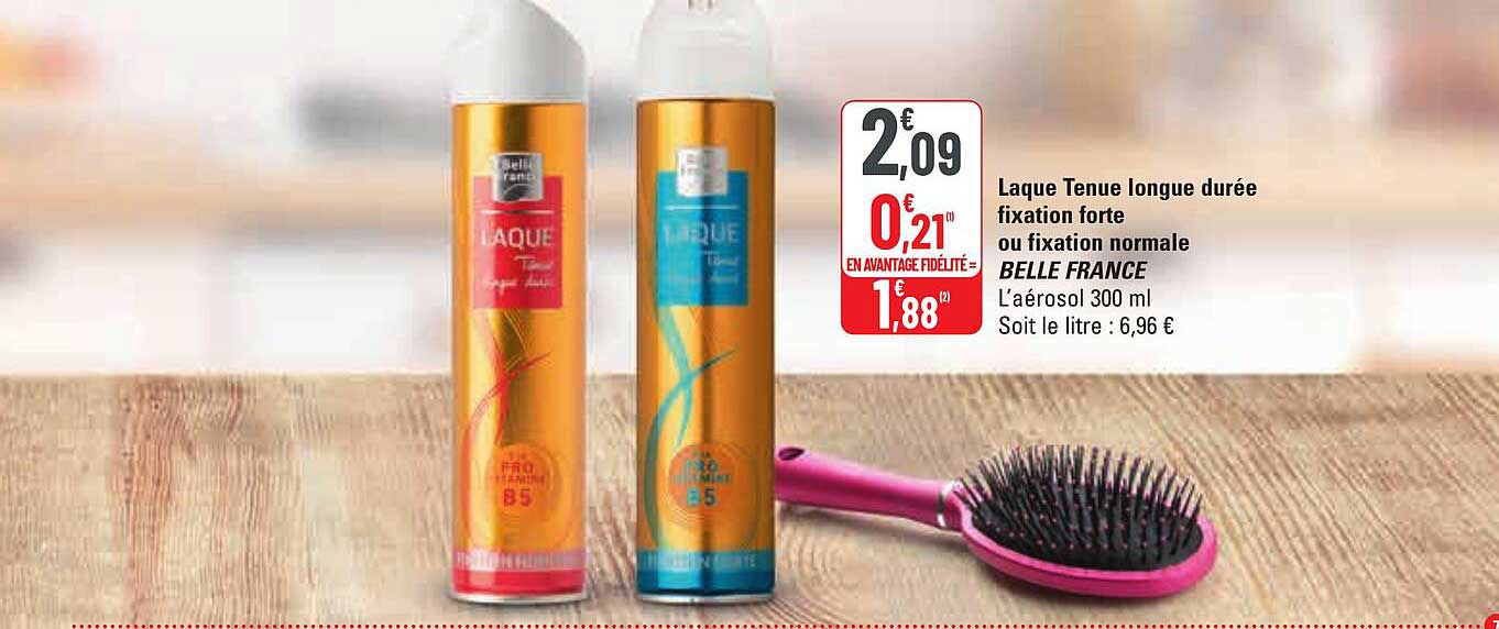 laque tenue longue durée fixation forte ou fixation normale belle france