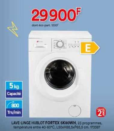 lave-linge hublot fortex