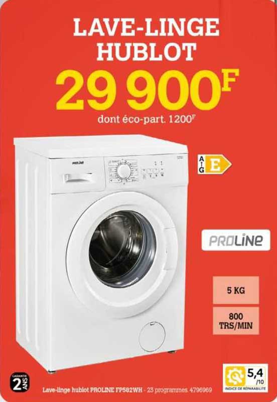 Lave-linge Hublot Proline