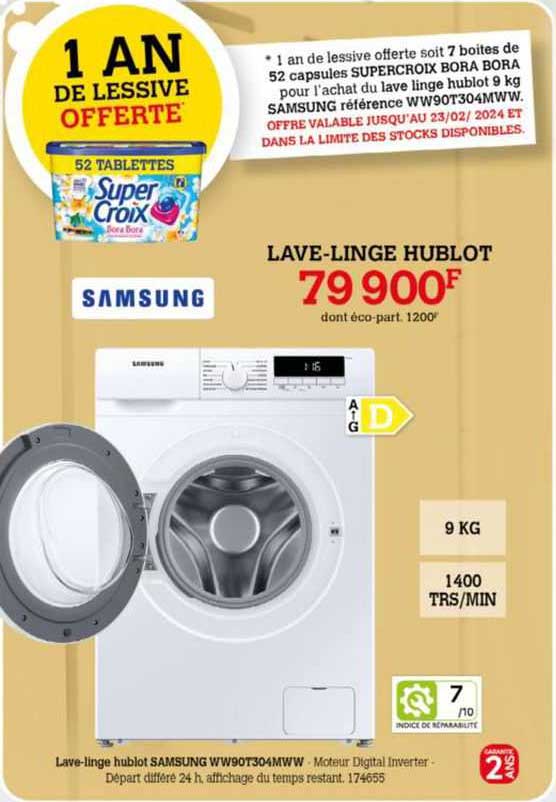 lave-linge hublot samsung