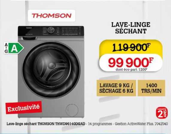 lave-linge séchant thomson