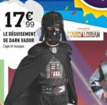 le déguisement de dark vador