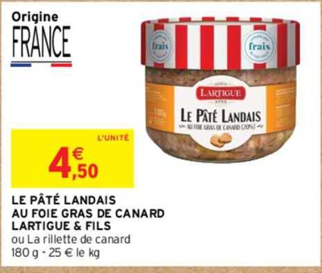 le pâté landais au foie gras de canard lartigue & fils