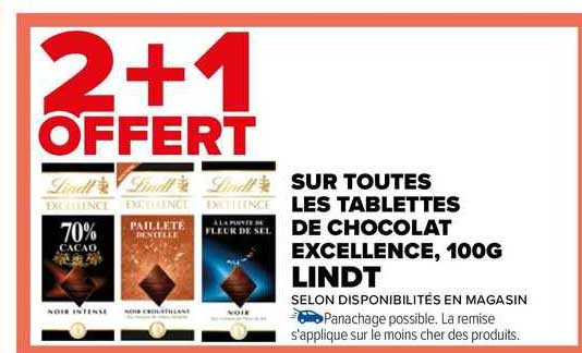 Les Tablettes De Chocolat Excellence, 100 G Lindt