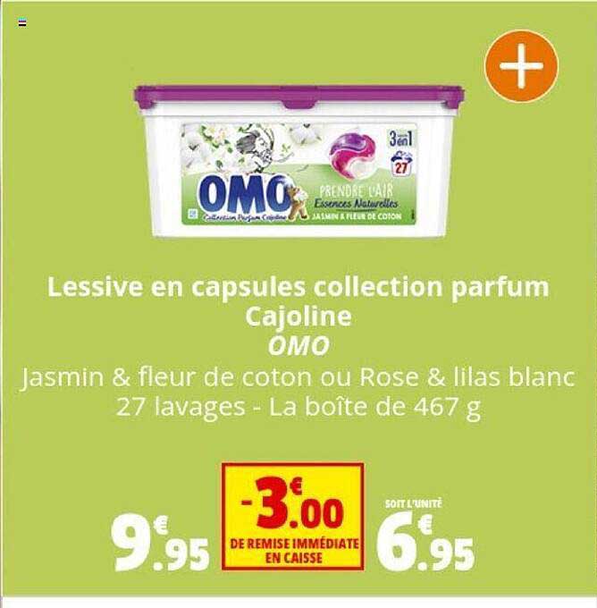 Lessive En Capsules Collection Parfum Cajoline Omo