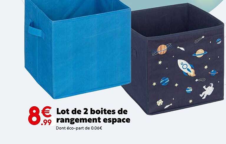 Lot De 2 Boîtes De Rangement Espace