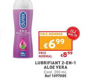 lubrifiant 2-en-1 aloe vera durex
