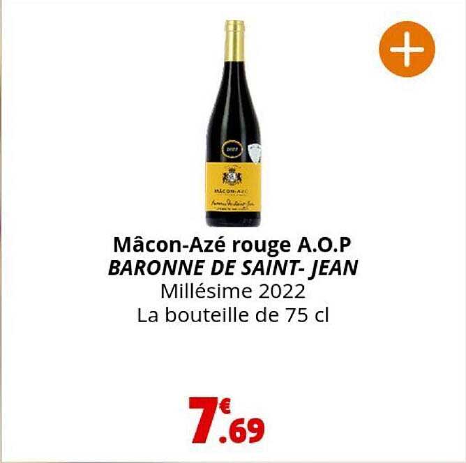 mâcon-azé rouge a.o.p baronne de saint-jean