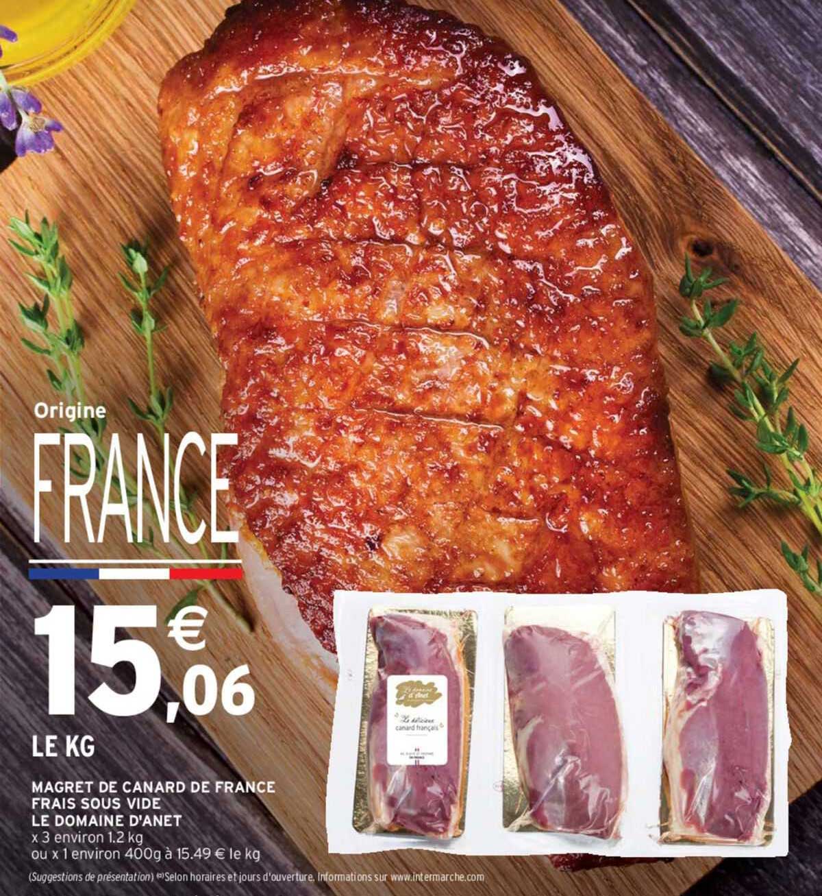 magret de canard de france frais sous vide le domaine d'anet