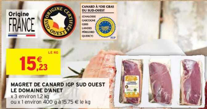 magret de canard igp sud ouest de domaine d'anet